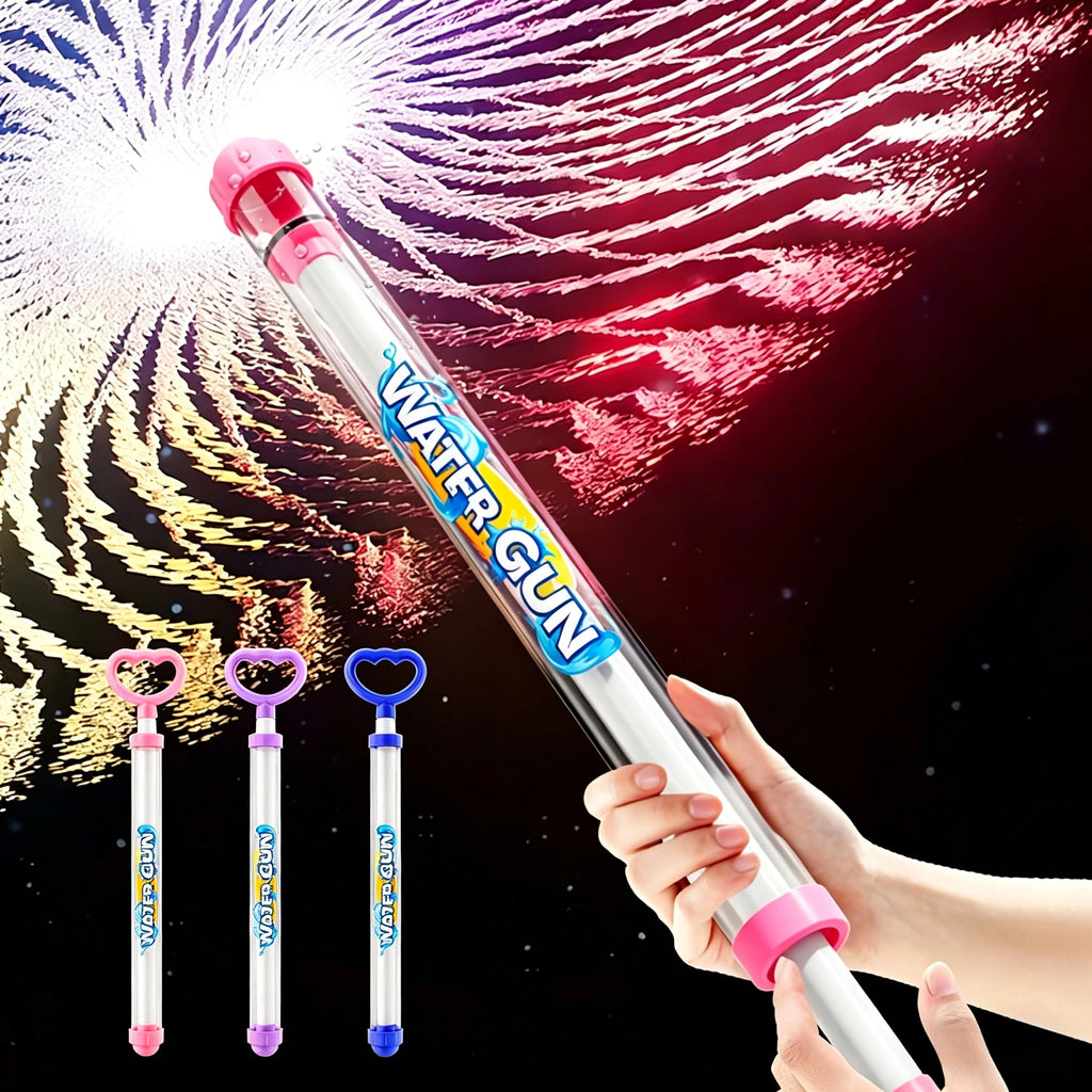 Fireworks Water Blaster - Trekactie Waterspuit Met Doorzichtig Cilinder Voor Zomerse Spelplezier Buiten