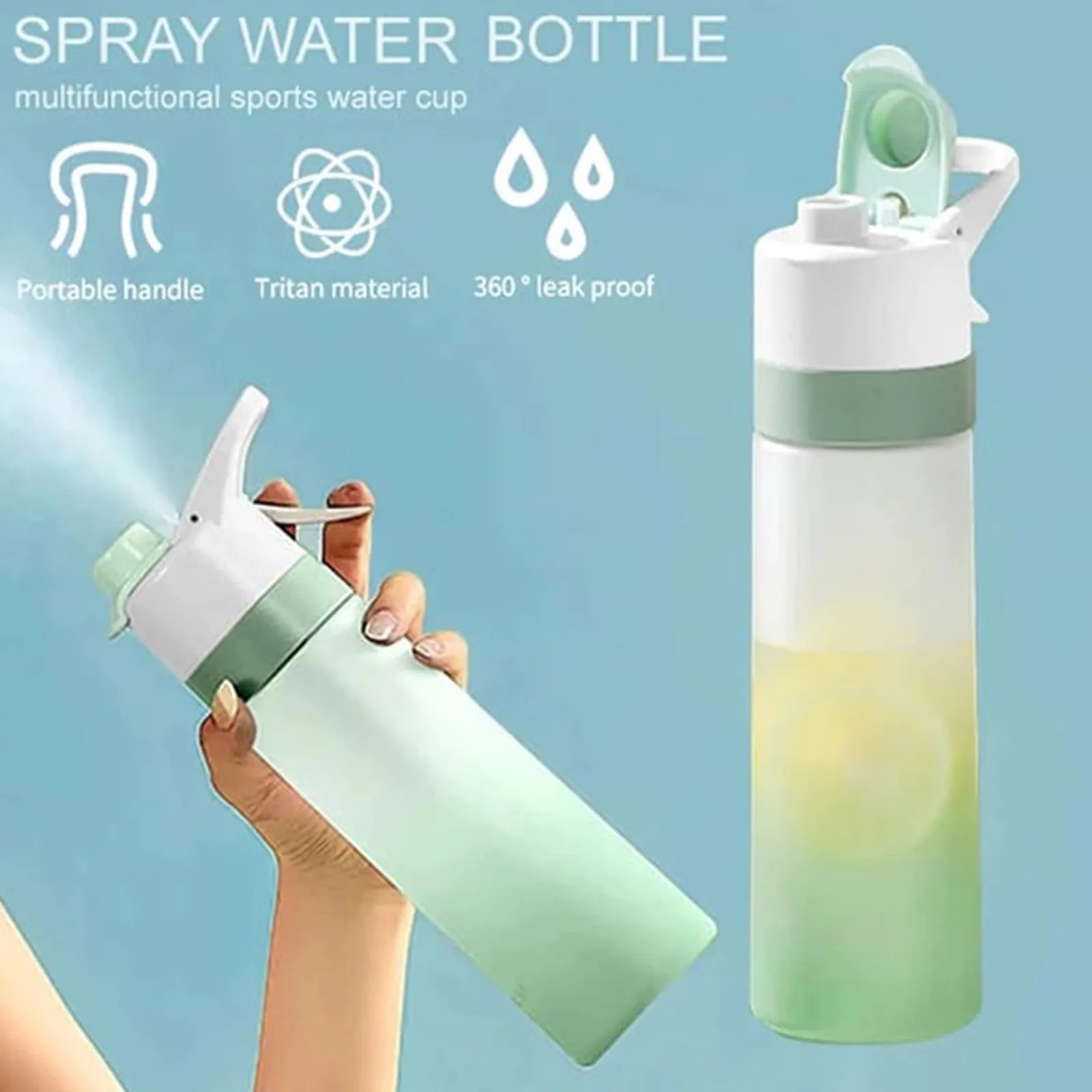 VivaFlow 2-In-1 Sportfles Met Drinktuit En Mistspuit - Lichtgewicht Tritan En Ftalaatvrij