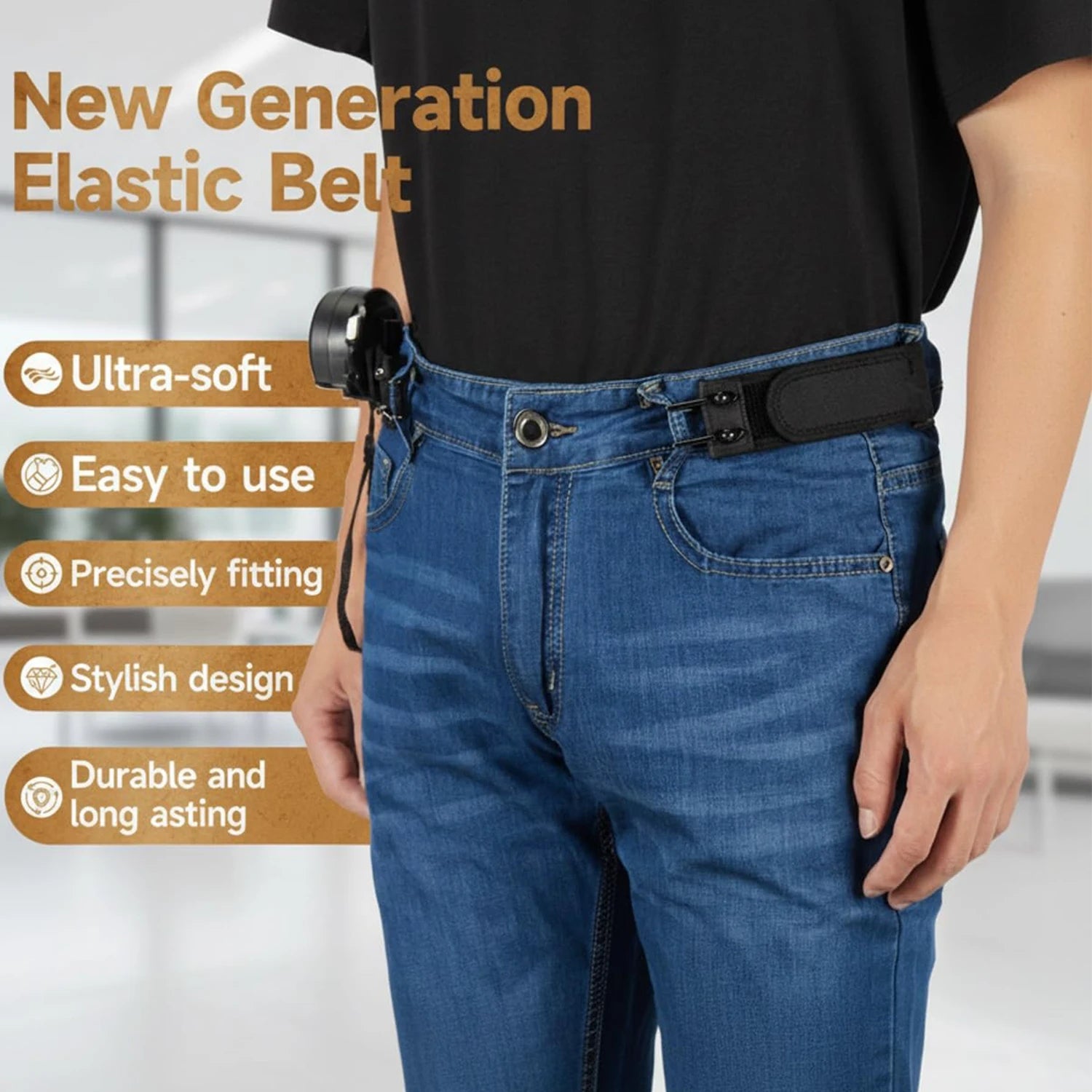 FlexFit Riem Zonder Gesp - Elastische Pasvorm Die Mee Beweegt En Onzichtbaar Onder Shirts Blijft