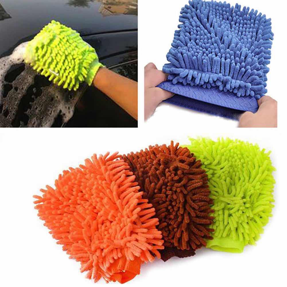 Microvezel Washandschoen voor Auto en Huis – 20 × 17 cm